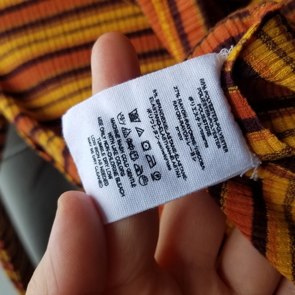 Free people Orange stripe cape cod crop thermal XS - Picture 5 of 7